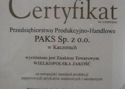certfikat wlkp jakosc